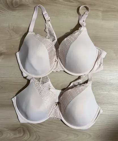 Maidenform Comfort Devotion Full Coverage Lace Trim Bra Set of 2 38D Sandshell - Image 1