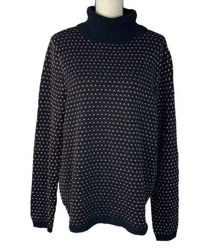 Karen Scott XX-Large Turtleneck Sweater Tight Knit Long Sleeve Stretch Black New