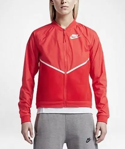 Nike  TECH HYPERMESH BOMBER JACKET Red NEW