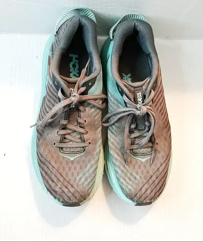Hoka One One Rincon Women’s Charcoal Gray, Aqua Sky Trainer Sz 8.5 Used See Dsx