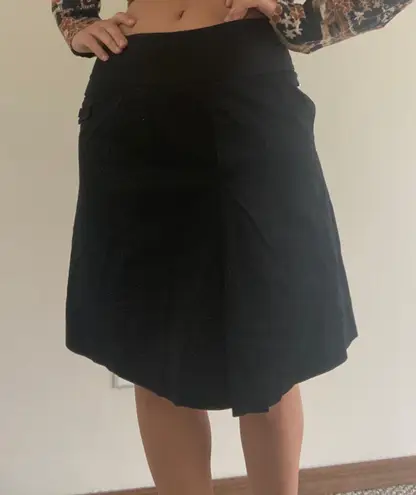 Adrienne Vittadini Black Knife Pleated Skirt