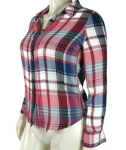 Olive & Oak Flannel Plaid Button Down Shirt Small