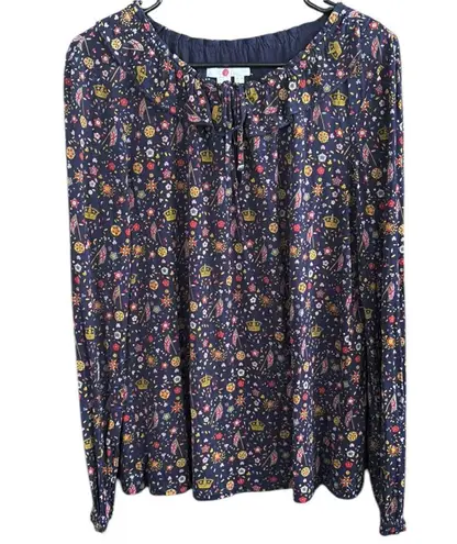 EUC Boden Catriona Jersey Top British Royalty Pattern Size 6