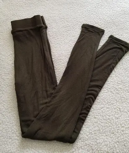 Naked Wardrobe  The Nw-p0004  Leggings Olive Green  Size XS