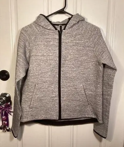 Lululemon City Bound Hoodie Jacket Size 8 Heathered Space Dyed Medium Grey