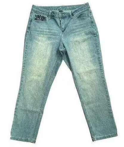 New Direction s Embroidered Straight Leg Jeans