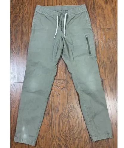 Vuori Womens Size Medium Cargo Pants Olive Green Lightweight Cotton Blend