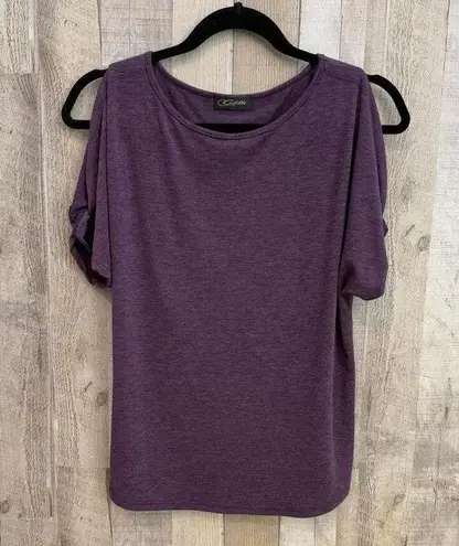 Stitch Fix * Colette Romey Women's Top - XS Twisted Cold Shoulder Knit Shirt EUC