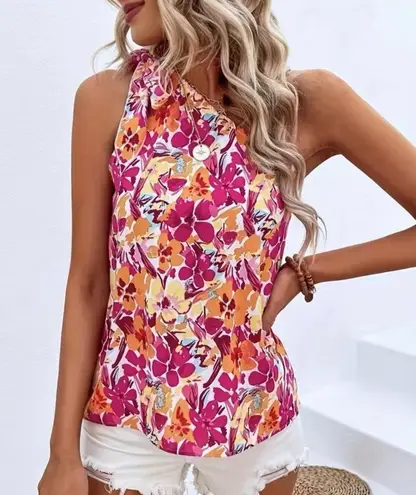 Boutique NEW, Bright Floral One-Shoulder Top