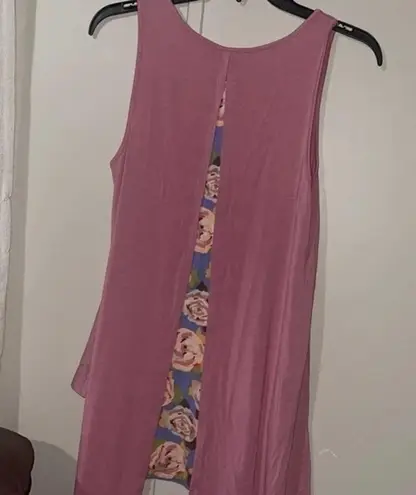 Matilda Jane Secret Garden Tunic Sleeveless Dusty Rose Split Back tank