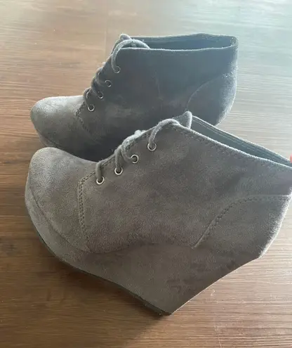 Soda  Suede Wedge Heels