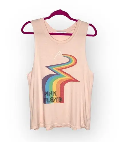 Daydreamer new ☺︎︎ Pink Floyd Rainbow Muscle Tee Tank ☺︎ Light Pink ☺︎ Small