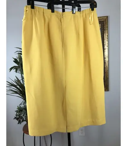 Maxie Klein Women Church 3 Pc Skirt Jacket 24W 3/4 Sleeve Formal Office Siren Yellow