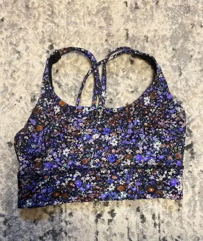 Lululemon Flower Burst Mini Long Line Energy Sports Bra -