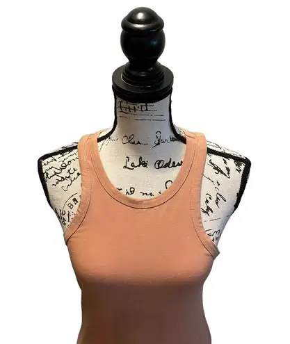 CLEO + WOLF Split side tank midi dress Beige Khaki Size Small Sleeveless NWOT Tan