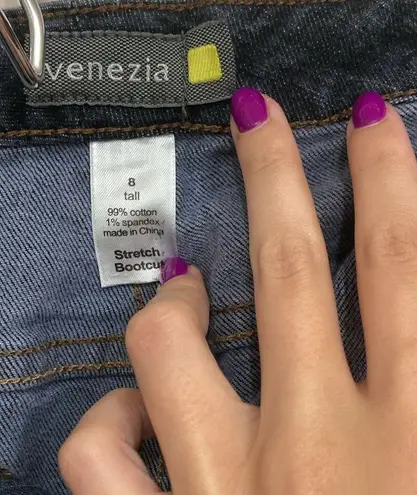 Venezia Yellow Square Bootcut 32” Inseam Jeans Size 28W