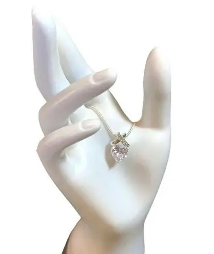 Swarovski Elements Infinity Heart Pendant on Silver Chain Necklace