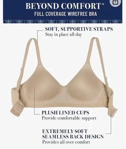 Vanity Fair Women's Wireless Beyond Comfort Bra with Seamless Back