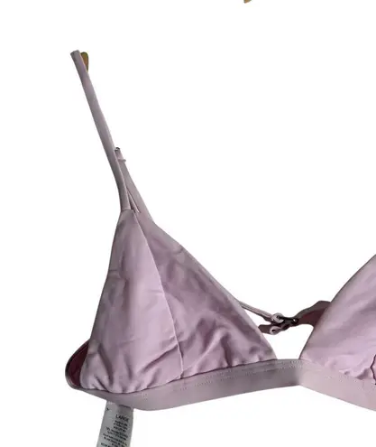 Mara Hoffman Astrid Pastel Pink UPF 50 Triangle Bikini Swimsuit Top Size Large