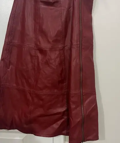 Ruby Sweet Baby Jamie Red Faux Leather Skirt Size 12 US $395