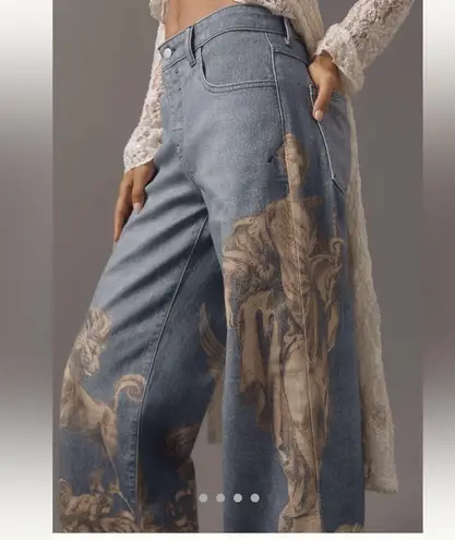 New with tags Anthropologie Pilcro low rise wide leg jeans 25 tall Blue