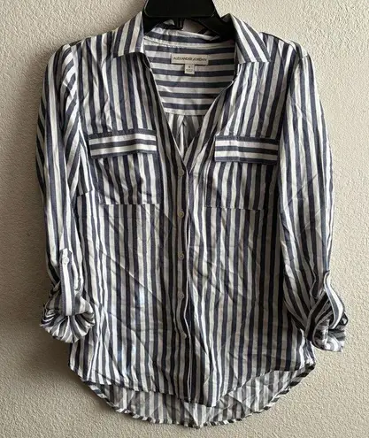 Alexander Jordan Blue & White Striped Blouse S