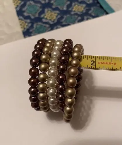 Women’s Stretchy Spiral Bracelet Cuff Beaded Multi Color