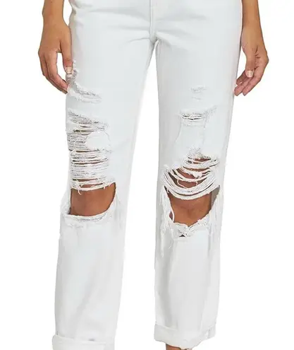 Pistola White Blizzard Presley High Rise Relaxed Roller Denim Jeans Size 26 NWOT