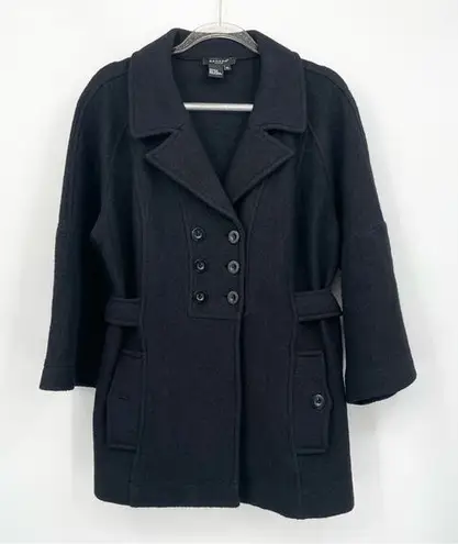 Sandro 100% Wool Double Breasted Bell Sleeve Pea Coat Size XL