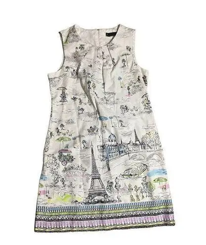 Chetta B Multicolor Paris City Print Sleeveless Shift dress