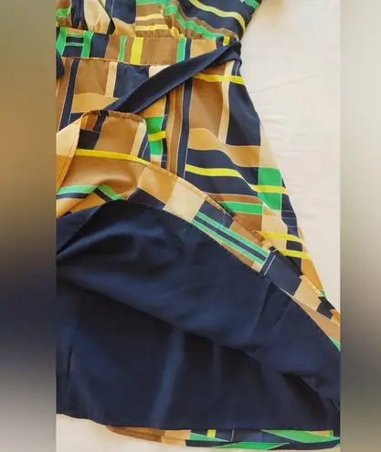 The Webster Miami Dress Womens Size Medium Stretch Waist Knee Length Tie Lined