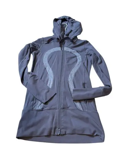 Lululemon Womens Gray Hooded Long Jacket Size 4