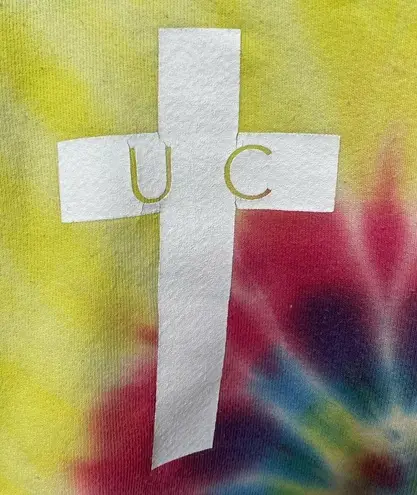 Tie Dye Smiley Crew Neck Sweater by Boy London Yellow Size XS