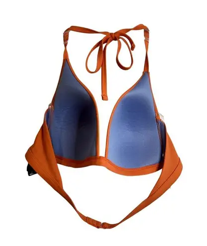 prAna Lexie Triangle Bikini Top Womens SIze Large Orange Nespola