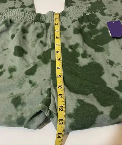 guns n' roses NWT M Sweatpants Green Tie Dye Print New Elastic Waist Rock Band Y2K