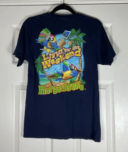 Margaritaville Jamaica, W.I. Women’s Navy Blue “Livin’ For The Weekend” Tee Sm