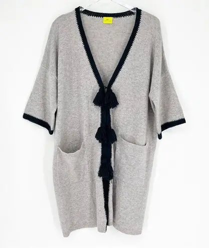 Roberta Roller Rabbit Tassel Wool Blend Cardigan OS Grey