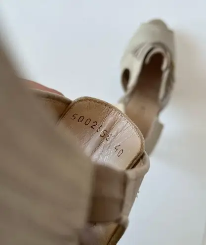 Escada Buckled High Heel Womens Shooties Sz 40 Texture Leather Grunge Platform Green