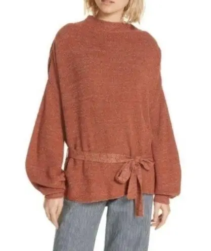 Apiece Apart Arkestra Metallic Balloon Sleeve Sweater in Terra Cotta Marl XS