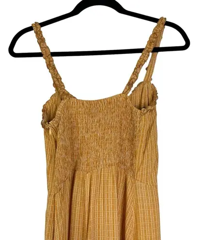 Faithfull the Brand Noemie MIDI Dress Yellow Striped Ruffle Tank Revolve US 6