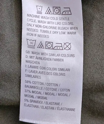 Rachel Hollis Ltd. Olive Knit Baseball Hem Vneck Shirt Dress Size XS