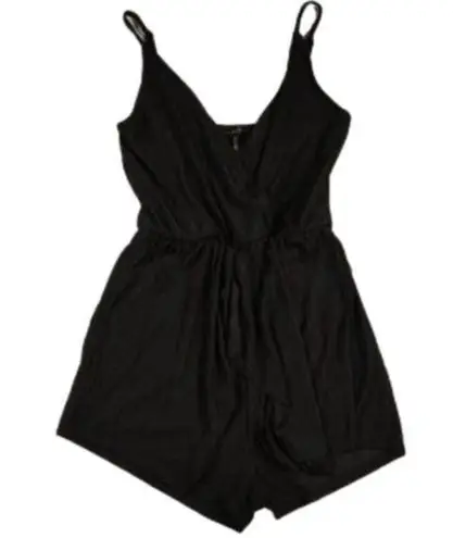 Revamped Black Shorts Sleeveless Romper Classic Woman’s One Piece Romper Size M