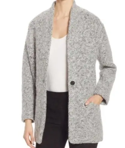 IRO Phanima Wool Boucle Oversized Coat in Grey Size XS 34