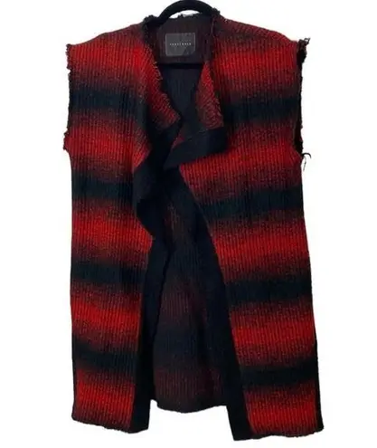 Sanctuary  red and black sleeveless open sweater vest