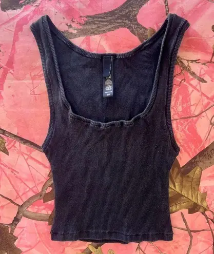 skims cotton rib tank black soot