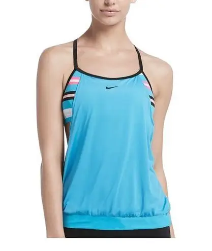 Nike  Women’s Athletic 2-in1 Tankini Swimsuit Workout Layered Athletic Top