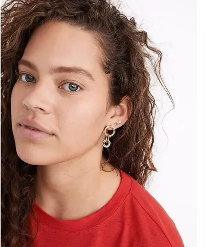 Madewell NWT New  To The Market Link Dangle Brass Earrings