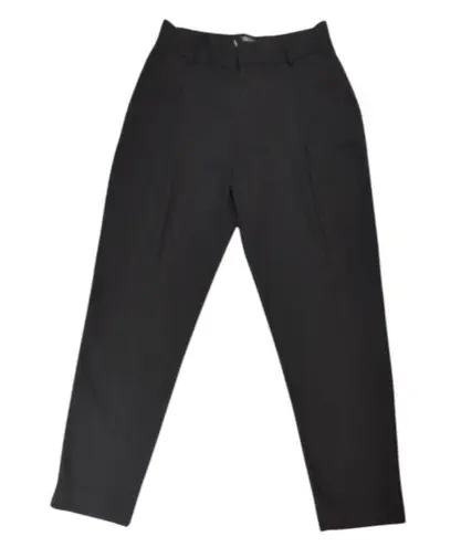 ANINE BING Pants High-Waisted Pleated Trousers Black Womens XS