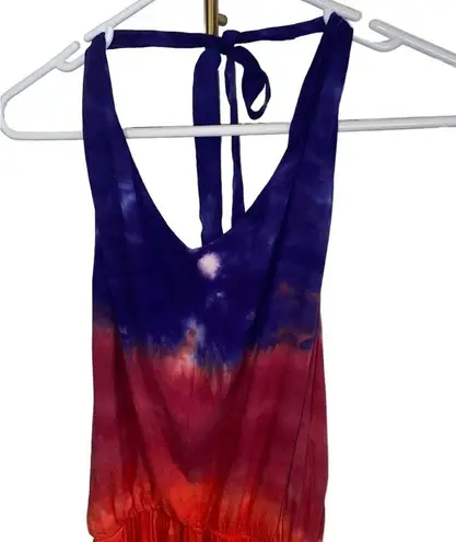 Young Fabulous and Broke  tie die ombre short romper