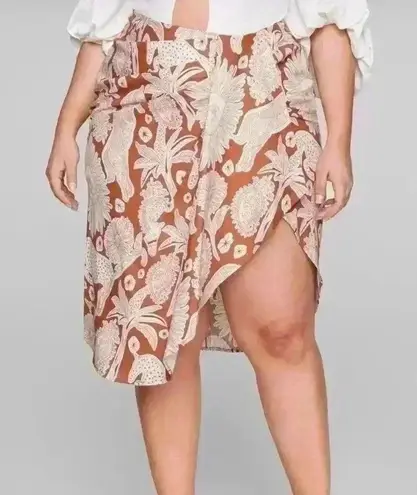 Fashion to figure Blythe Faux Wrap Printed Skirt size 2